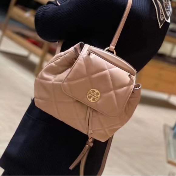 🔥NeW! $678 Tory Burch Soft Quilted Willa Backpack - Picture 4 of 11